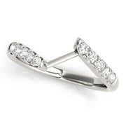 Curved Bands Half Eternity Ring in Gold & Platinum