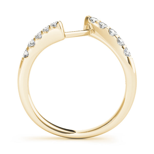 Curved Bands Half Eternity Ring in Gold & Platinum