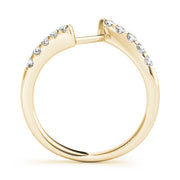Curved Bands Half Eternity Ring in Gold & Platinum