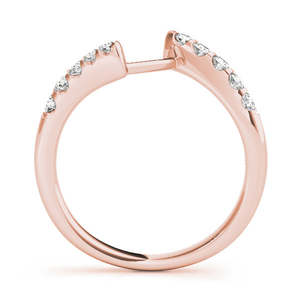 Curved Bands Half Eternity Ring in Gold & Platinum