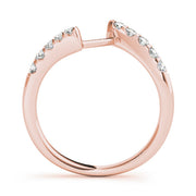 Curved Bands Half Eternity Ring in Gold & Platinum