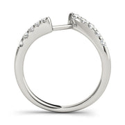 Curved Bands Half Eternity Ring in Gold & Platinum