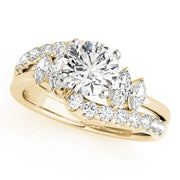 Celestial Fancy Shape Marquise Diamond Engagement Ring in 10K/14K gold and platinum with certified lab-grown or natural diamonds
