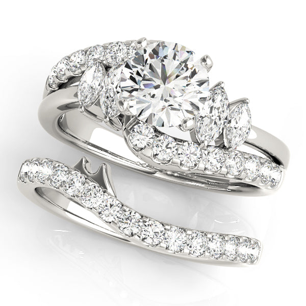 Celestial Fancy Shape Marquise Diamond Engagement Ring in 10K/14K gold and platinum with certified lab-grown or natural diamonds