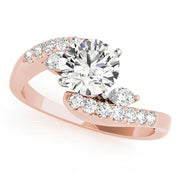 Crowned Fancy Shape Marquise Diamond Engagement Ring in 10K/14K gold and platinum with certified lab-grown or natural diamonds
