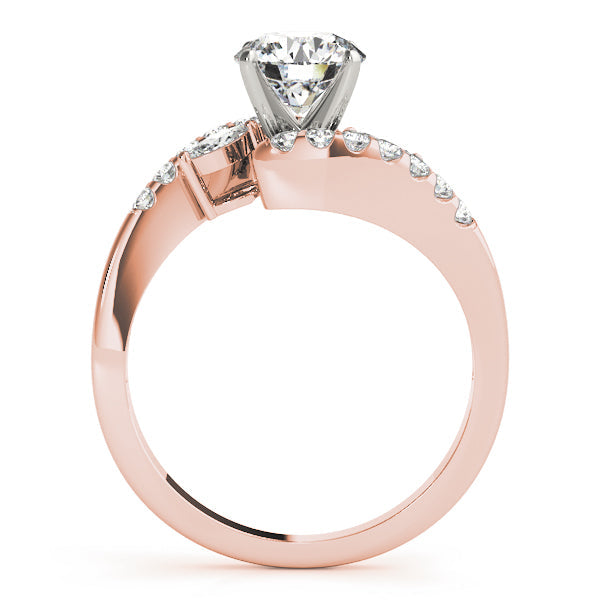 Crowned Fancy Shape Marquise Diamond Engagement Ring in 10K/14K gold and platinum with certified lab-grown or natural diamonds
