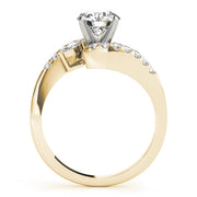 Crowned Fancy Shape Marquise Diamond Engagement Ring in 10K/14K gold and platinum with certified lab-grown or natural diamonds