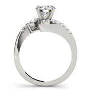 Crowned Fancy Shape Marquise Diamond Engagement Ring in 10K/14K gold and platinum with certified lab-grown or natural diamonds