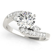 Crowned Fancy Shape Marquise Diamond Engagement Ring in 10K/14K gold and platinum with certified lab-grown or natural diamonds