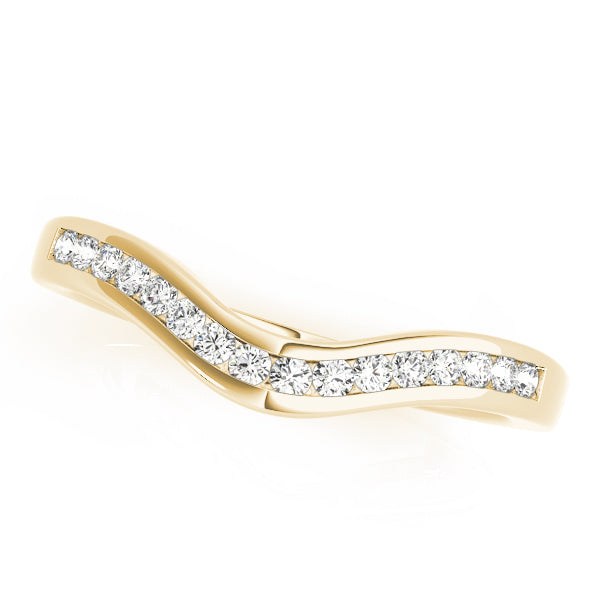Channel Set Half Eternity Ring in 10K/14K gold and platinum with certified lab-grown or natural diamonds