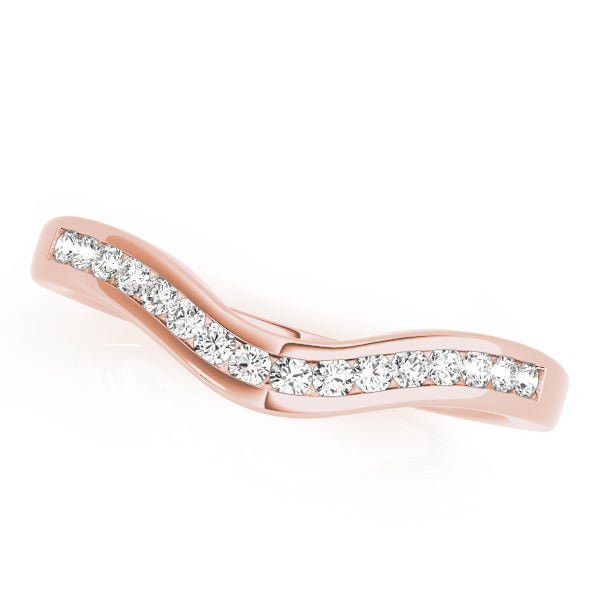 Channel Set Half Eternity Ring in Gold & Platinum