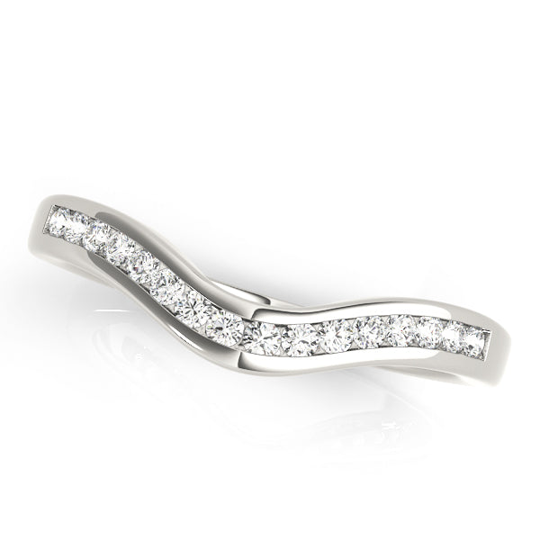 Channel Set Half Eternity Ring in Gold & Platinum