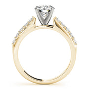 Dazzling Prong-Set Round Diamond Engagement Ring in 10K/14K gold and platinum with certified lab-grown or natural diamonds