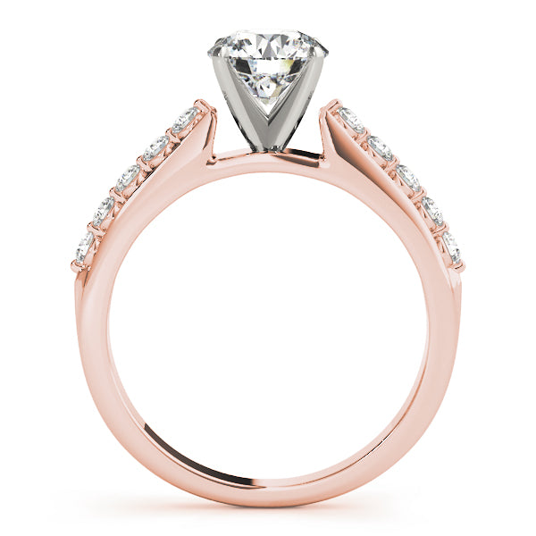 Dazzling Prong-Set Round Diamond Engagement Ring in 10K/14K gold and platinum with certified lab-grown or natural diamonds