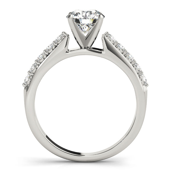 Dazzling Prong-Set Round Diamond Engagement Ring in 10K/14K gold and platinum with certified lab-grown or natural diamonds