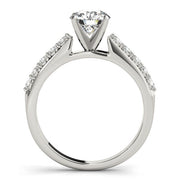 Dazzling Prong-Set Round Diamond Engagement Ring in 10K/14K gold and platinum with certified lab-grown or natural diamonds