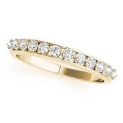 Prong Set Half Eternity Ring in 10K/14K gold and platinum with certified lab-grown or natural diamonds