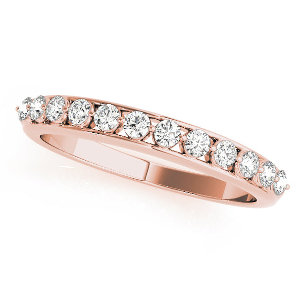 Prong Set Half Eternity Ring in Gold & Platinum