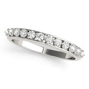 Prong Set Half Eternity Ring in Gold & Platinum