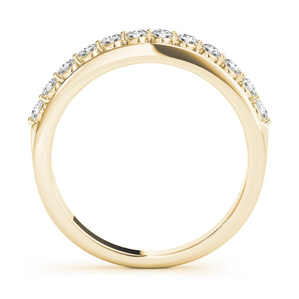 Prong Set Half Eternity Ring in Gold & Platinum