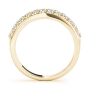 Prong Set Half Eternity Ring in Gold & Platinum