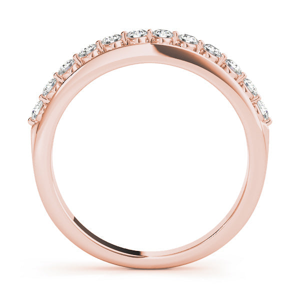 Prong Set Half Eternity Ring in Gold & Platinum