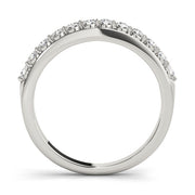 Prong Set Half Eternity Ring in Gold & Platinum