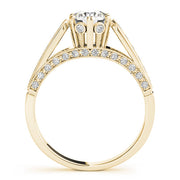 Enchanted Prong-Set Round Diamond Engagement Ring in 10K/14K gold and platinum with certified lab-grown or natural diamonds