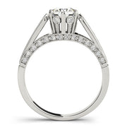 Enchanted Prong-Set Round Diamond Engagement Ring in 10K/14K gold and platinum with certified lab-grown or natural diamonds