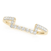 Shared Prong Curved Half Eternity Ring in 10K/14K gold and platinum with certified lab-grown or natural diamonds
