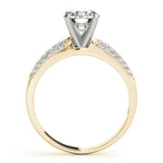 Devoted Pave Round Diamond Engagement Ring in 10K/14K gold and platinum with certified lab-grown or natural diamonds