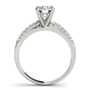 Devoted Pave Round Diamond Engagement Ring in 10K/14K gold and platinum with certified lab-grown or natural diamonds