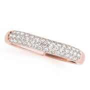 Multirow PavÃ£Â© Wedding Half Eternity Ring in Gold & Platinum