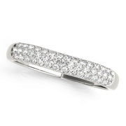 Multirow PavÃ£Â© Wedding Half Eternity Ring in Gold & Platinum