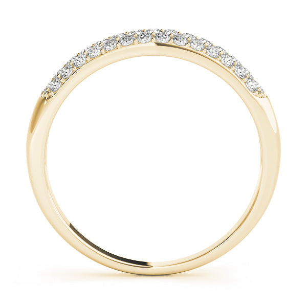 Multirow PavÃ£Â© Wedding Half Eternity Ring in Gold & Platinum