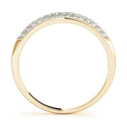 Multirow PavÃ£Â© Wedding Half Eternity Ring in Gold & Platinum