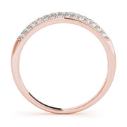 Multirow PavÃ£Â© Wedding Half Eternity Ring in Gold & Platinum