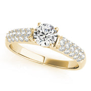 Adored Pave Round Diamond Engagement Ring in 10K/14K gold and platinum with certified lab-grown or natural diamonds
