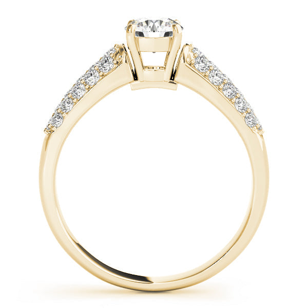 Adored Pave Round Diamond Engagement Ring in 10K/14K gold and platinum with certified lab-grown or natural diamonds