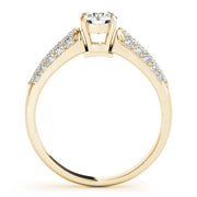 Adored Pave Round Diamond Engagement Ring in 10K/14K gold and platinum with certified lab-grown or natural diamonds