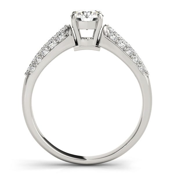 Adored Pave Round Diamond Engagement Ring in 10K/14K gold and platinum with certified lab-grown or natural diamonds