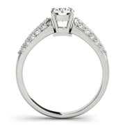 Adored Pave Round Diamond Engagement Ring in 10K/14K gold and platinum with certified lab-grown or natural diamonds