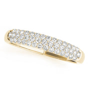 Multirow Pavé Half Eternity Ring in 10K/14K gold and platinum with certified lab-grown or natural diamonds