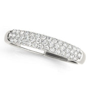 Multirow PavÃ£Â© Half Eternity Ring in Gold & Platinum