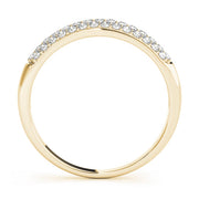 Multirow PavÃ£Â© Half Eternity Ring in Gold & Platinum