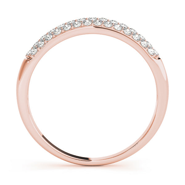 Multirow PavÃ£Â© Half Eternity Ring in Gold & Platinum