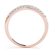 Multirow PavÃ£Â© Half Eternity Ring in Gold & Platinum