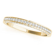 Multirow Prong in Channel Half Eternity Ring in 10K/14K gold and platinum with certified lab-grown or natural diamonds
