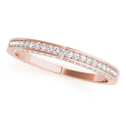 Multirow Prong in Channel Half Eternity Ring in Gold & Platinum