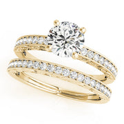 Cherished Antique Round Diamond Engagement Ring in 10K/14K gold and platinum with certified lab-grown or natural diamonds
